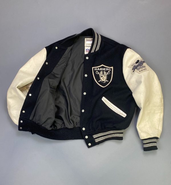 As-is Leather & Wool Raiders Varsity Style Jacket