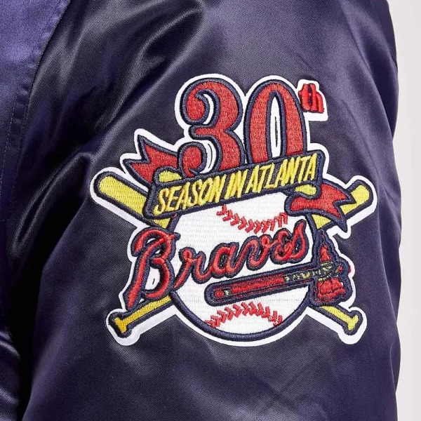 Atlanta Braves World Series Navy Varsity Satin Jackets