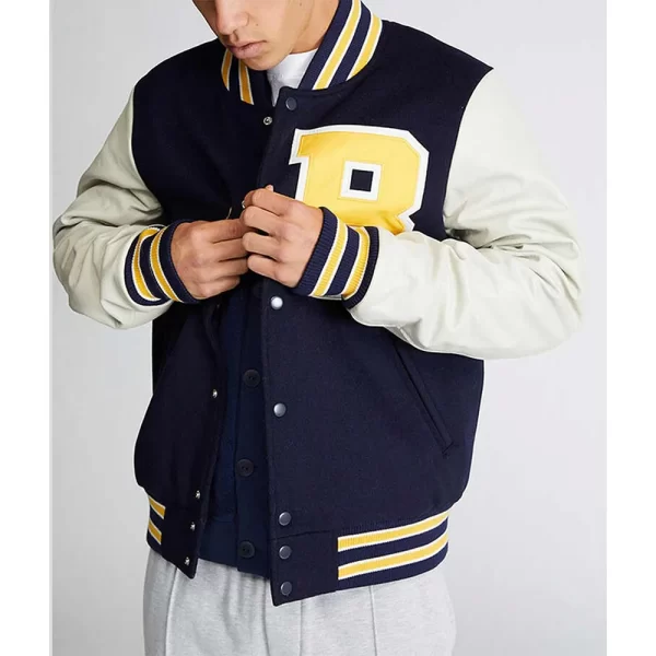 Bel-Air Academy Navy and White Varsity Jacket