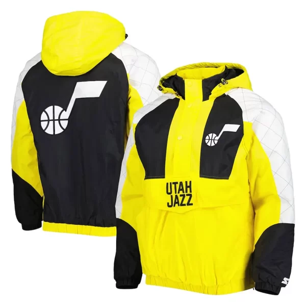 Body Check Utah Jazz Half-Zip Hoodie Jacket