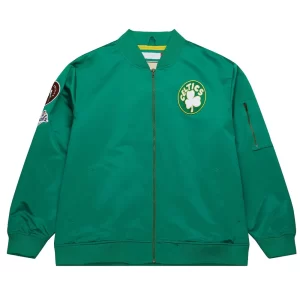 Boston Celtics Vintage Logo Green Lightweight Satin Jacket