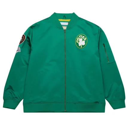 Boston Celtics Vintage Logo Green Lightweight Satin Jacket