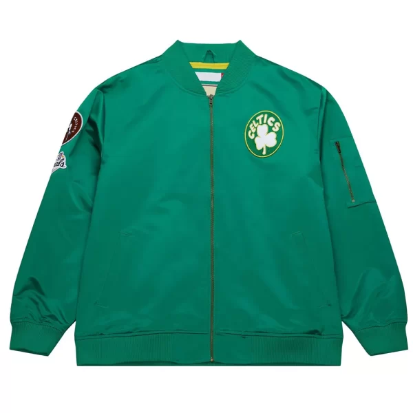 Boston Celtics Vintage Logo Green Lightweight Satin Jacket