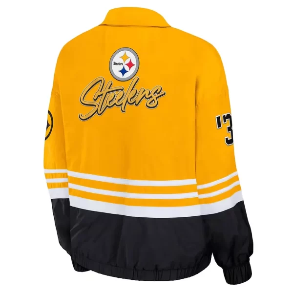 Gold & Black Throwback Pittsburgh Steelers Windbreaker Jacket