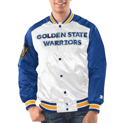 Golden State Warriors Renegade Varsity Satin Jacket