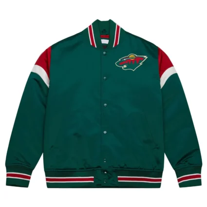 Minnesota Wild Heavyweight Green Satin Jacket