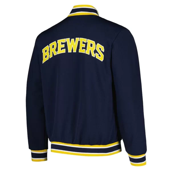 Navy Milwaukee Brewers Secret Weapon Varsity Jacket