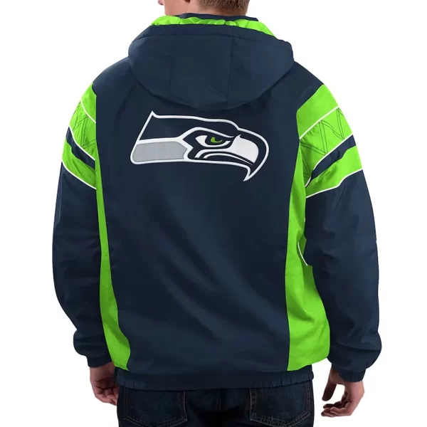 Neon Green Seattle Seahawks Home Team Half-Zip Hoodie Jacket