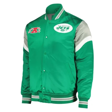 New York Jets Green Heavyweight Satin Jacket
