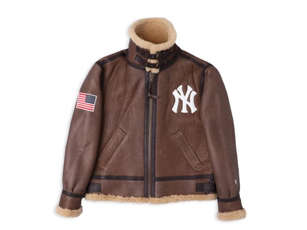 New York Yankees MLB Leather Brown Jacket