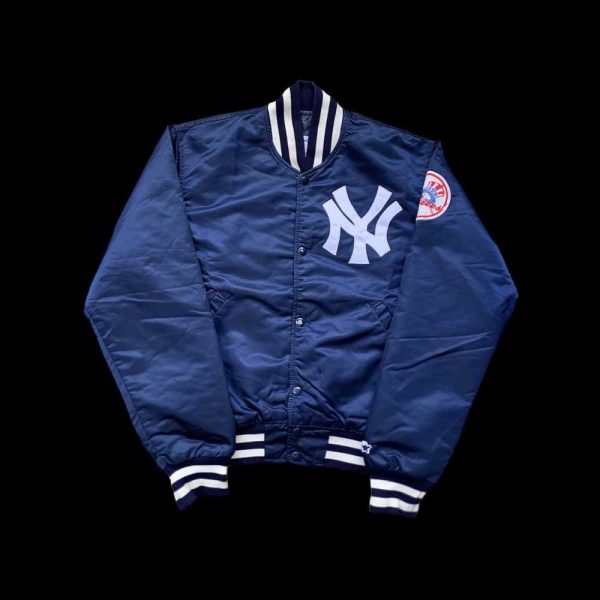 New York Yankees MLB Starter Satin Blue Varsity Jacket