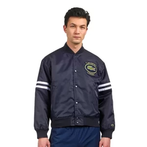 Padded Heritage Badge Navy Bomber Jacket