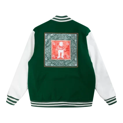 Paisley Chair Logo Wool Varsity Jacket