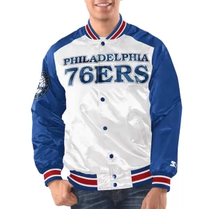 Philadelphia 76ers Renegade Varsity Satin Jacket