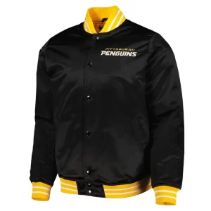 Pittsburgh Penguins Black Heavyweight Satin Jacket