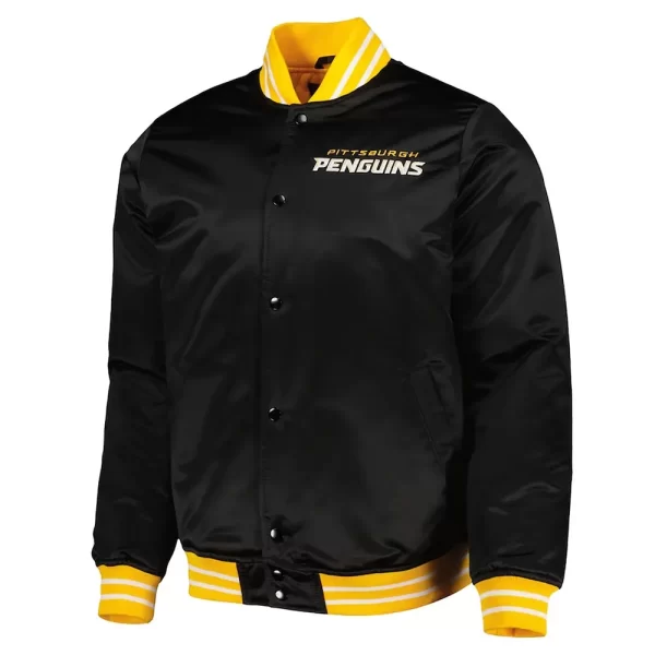 Pittsburgh Penguins Black Heavyweight Satin Jacket