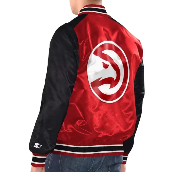 Renegade Atlanta Hawks Varsity Full-Snap Satin Jacket