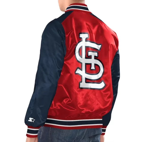 Renegade St. Louis Cardinals Varsity Red & Navy Satin Jacket