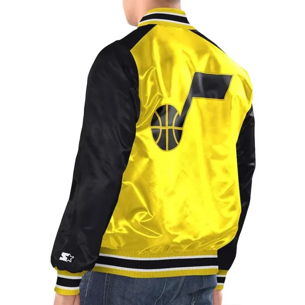 Renegade Utah Jazz Full-Snap Varsity Satin Jacket