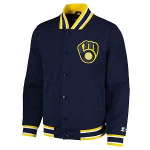 Secret Weapon Milwaukee Brewers Navy Blue Jacket