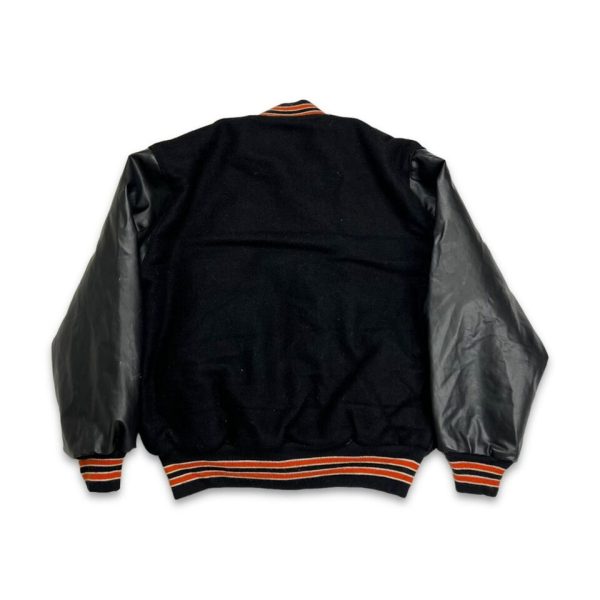 Vintage 80s Delong Florida Black Varsity University Jacket