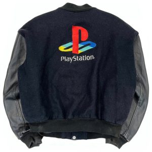 Vintage Playstation Black Varsity Jacket