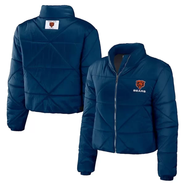 Women’s Chicago Bears Puffer Cropped Jacket