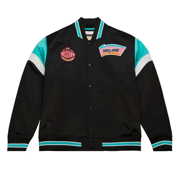 San Antonio Spurs Heavyweight Black Satin Jacket