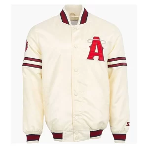 Angeles Angels City Connect Off White Satin Jacket
