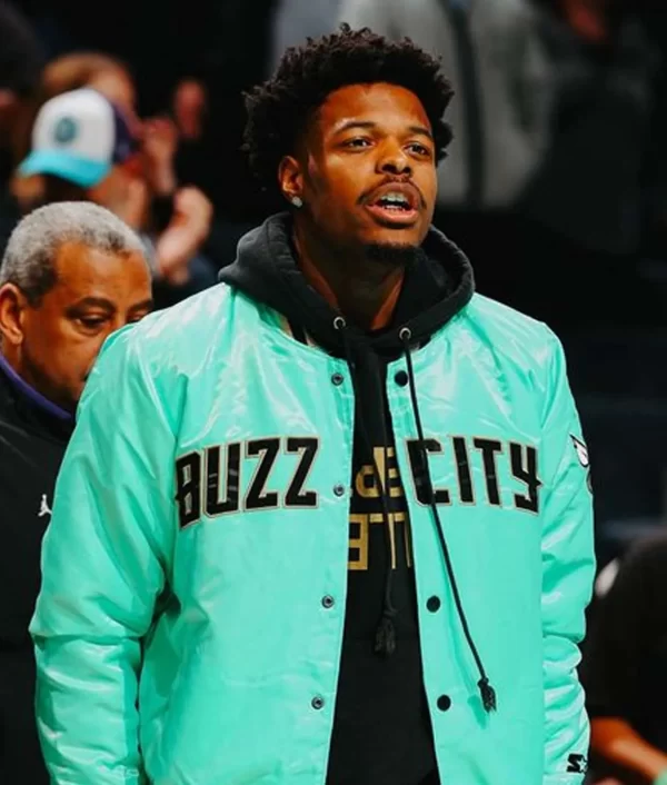 Aqua Blue Charlotte Hornets Buzz City Full-Snap Jacket