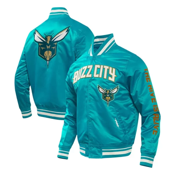 Charlotte Hornets 2023-24 City Edition Teal Satin Jacket