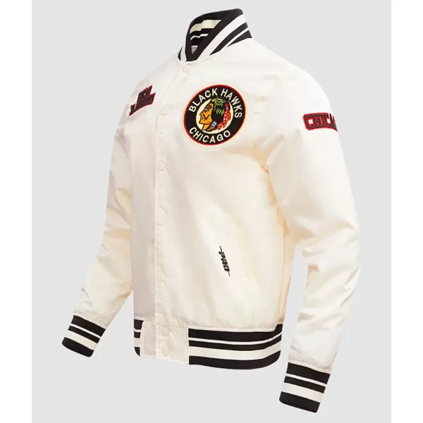 Chicago Blackhawks Retro Classic Rib Satin Jacket