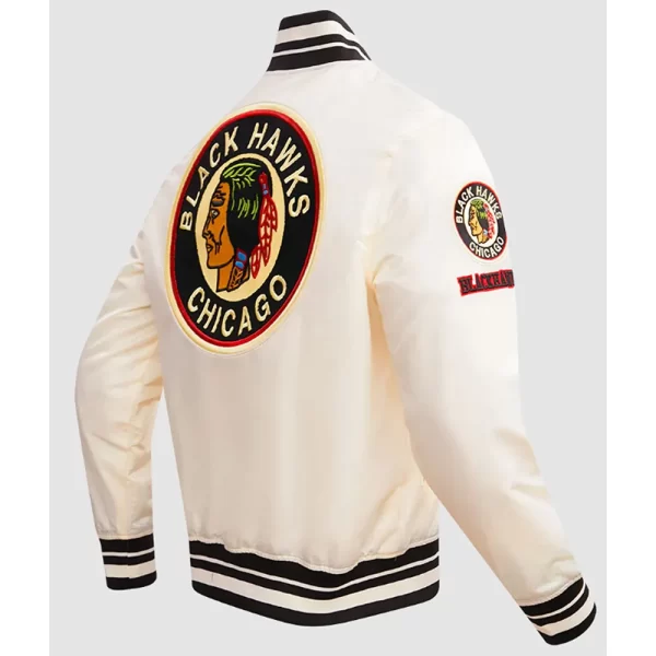 Chicago Blackhawks Retro Classic Rib Satin Jackets