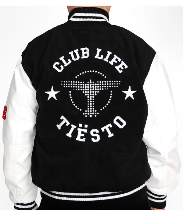 Club Life Tiesto Men’s Black & White Varsity Jacket