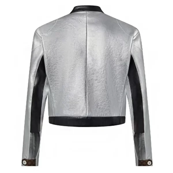 Dawn Staley Louis Vuitton Leather Silver Jacket