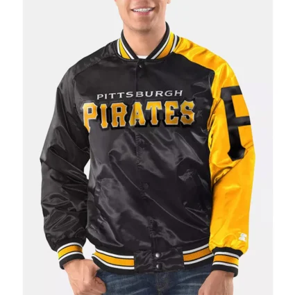 Dugout Pittsburgh Pirates Black and Gold Satin Jacket
