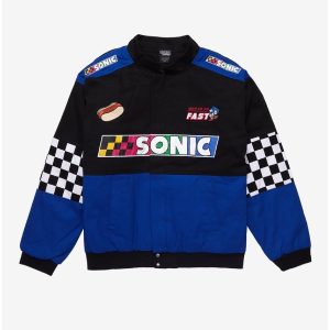 Hedgehog Checkered Racing Cotton Jacket