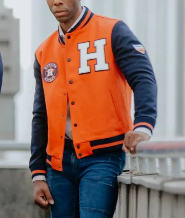 Houston Astros Blue & Orange Varsity Wool Jacket
