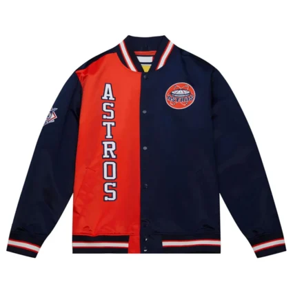 Houston Astros Team OG 2.0 Navy Blue & Orange Satin Jacket