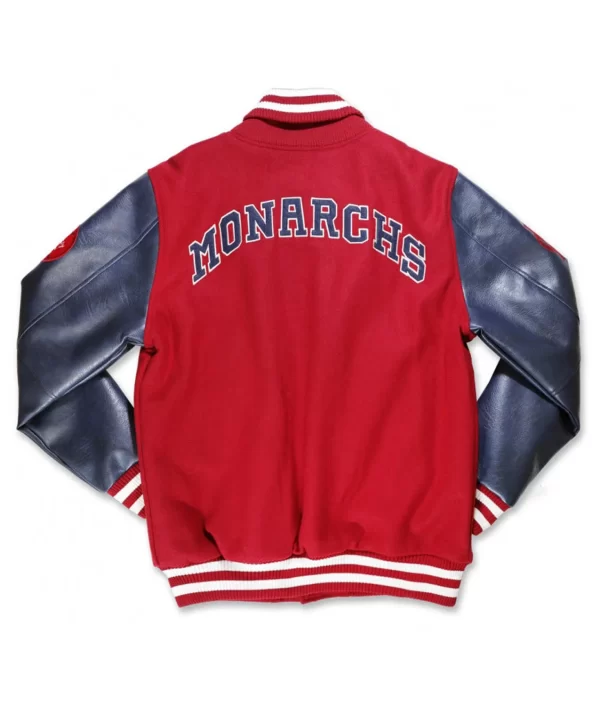 Kansas City Monarchs Red and Navy Varsity Wool Leather Jacket