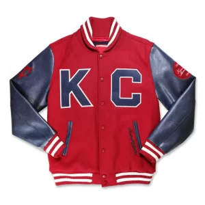 Kansas City Monarchs Varsity Red and Navy Jacket