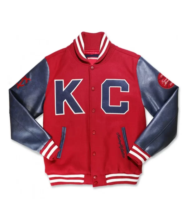 Kansas City Monarchs Varsity Red and Navy Jacket