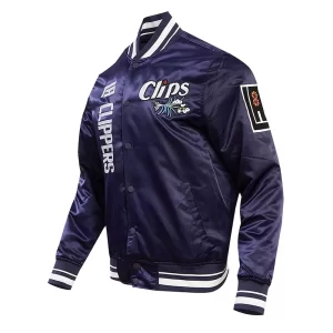 LA Clippers 2023-24 City Edition Navy Blue Satin Jacket