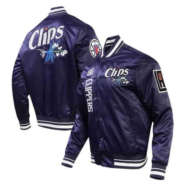 LA Clippers 2023-24 City Edition Navy Satin Jacket