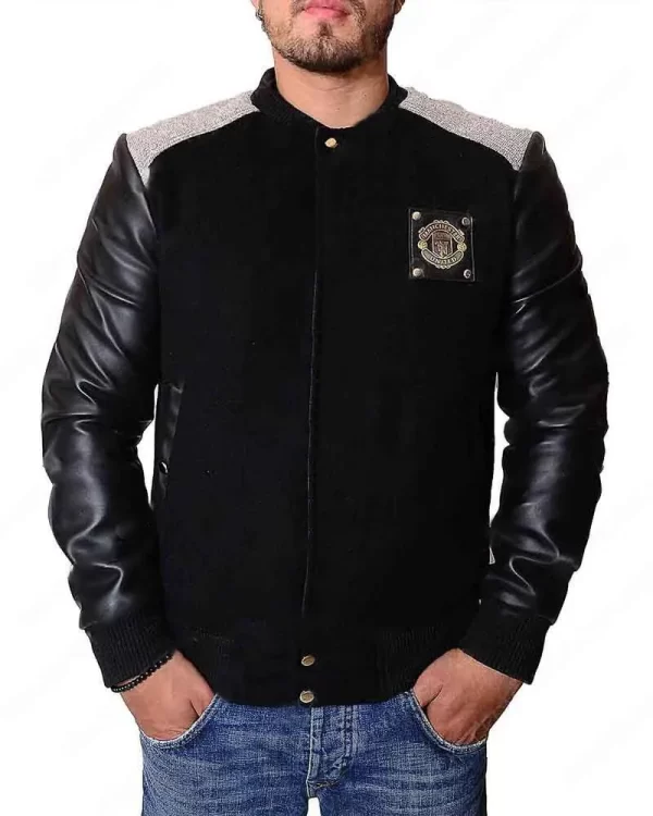 Manchester City Black Varsity Jacket