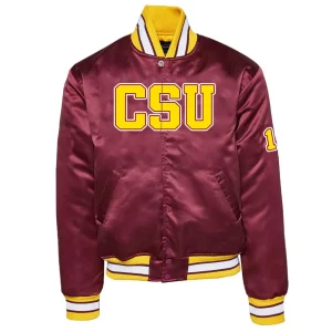Men’s Central State University Maroon Satin Jacket