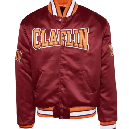 Men’s Claflin University Maroon Satin Jacket