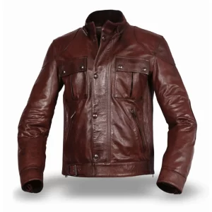 Men’s Gangster Dark Brown Leather Jacket
