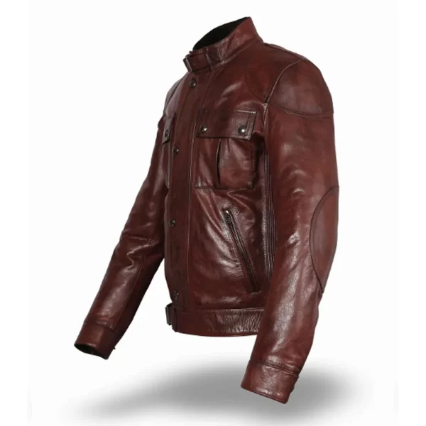 Men’s Gangster Leather Dark Brown Jacket