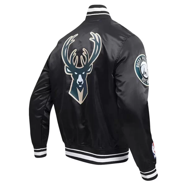 Milwaukee Bucks Script Tail Satin Jackets